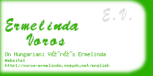 ermelinda voros business card